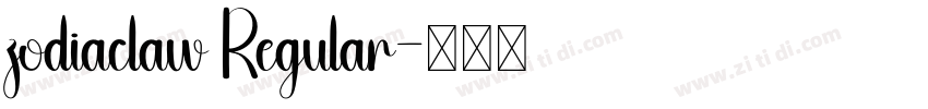 zodiaclaw Regular字体转换